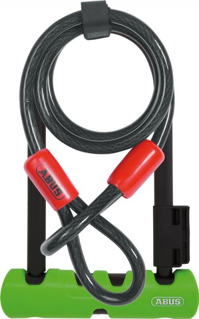 ABUS  410 SH34 + 10/120 Antivol U pour v&eacute;lo Unisex, Vert, 120 cm