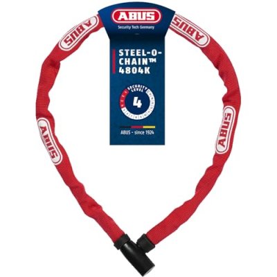 ABUS  4804K Steel-O-Chain 4804K/75 RD Unisex, Rouge, 75 cm