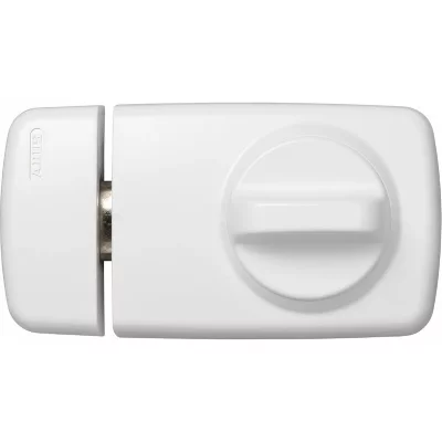 ABUS  532702 7010 W Verrou de porte compl&eacute;mentaire bouton rotatif Blanc