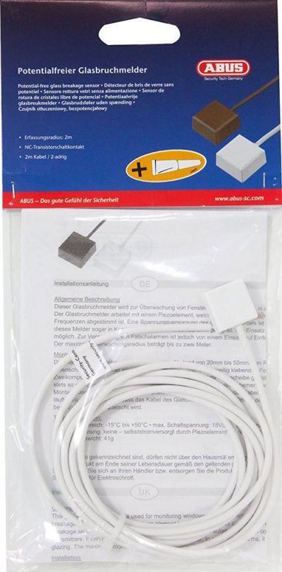 ABUS  569852 GBM7300 W SB sans potentiel d&eacute;tecteur de bris de verre