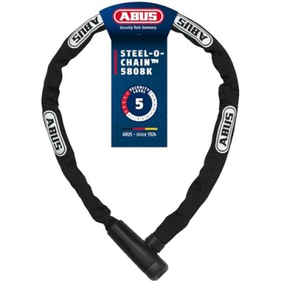 ABUS  5805K Steel-O-Chain 5805K/75 BK Unisex, Noir, 75 cm
