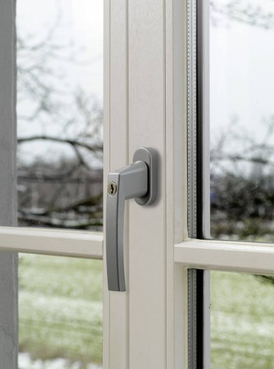 ABUS  - ABFS59486 Poign&eacute;e de fen&ecirc;tre verrouillable argent