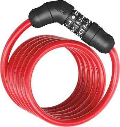 ABUS  Cadenas de v&eacute;lo spirale chiffr&eacute; Star 4508C/150, rouge