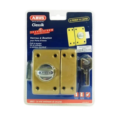 ABUS  CLK CB 40 B C Verrou classik &agrave; Cylindre et Bouton 40 mm Bronze