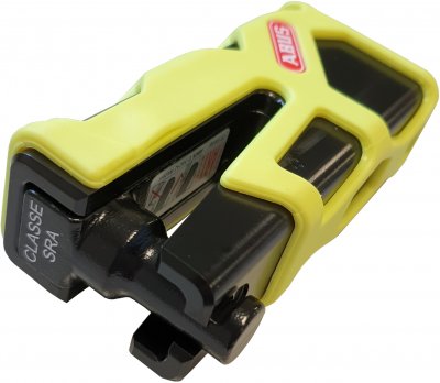 ABUS  Granit 77 Sledg Web SRA, Bloque-disque pour la moto, Jaune