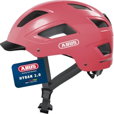 ABUS  - Hyban 2.0 - Casque de cyclisme taille 52-58 cm - M, rouge/noir
