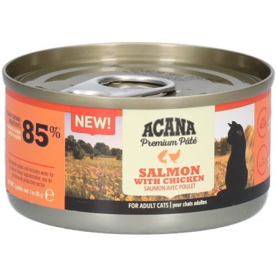 ACANA  Premium Pate Salmon And Chicken 85g Wet Cat Food Clair 85g