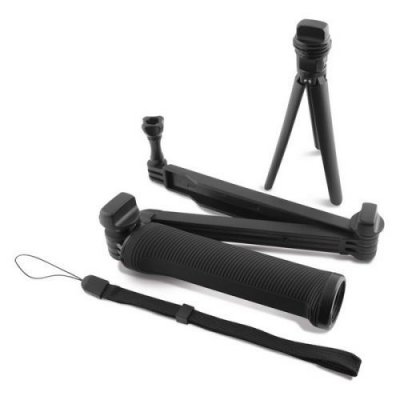  Accessoire de cam&eacute;ra de sport (3 pcs) Noir