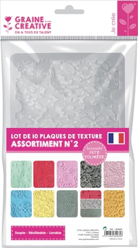 DTM Accessoire P&acirc;te Polym&egrave;re - 10 plaques de texture n&deg;2