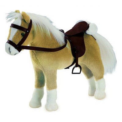 GOTZ Accessoires de poup&eacute;es : G&ouml;tz Boutique : Peluche Cheval articul&eacute; avec sel et harnais : Halfinger