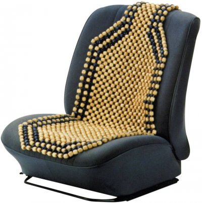 HP AUTOZUBEHOR Accessoires de Voiture HP 19117 Coussin de Selle &agrave; Bille en Bois Beige