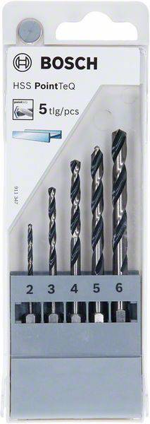 BOSCH Accessories 2607002824 PointTeQ 5 pi&egrave;ces Jeu de forets &agrave; queue - 