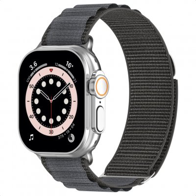 ACCEZZ  Bracelet en nylon Alpine Apple Watch 44/45/46/49 mm - Dark Grey