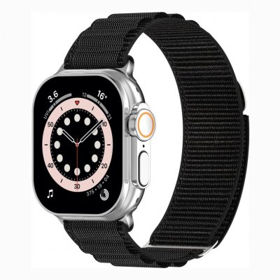 ACCEZZ  Bracelet en nylon Alpine Apple Watch  44/45/46/49 mm - Noir