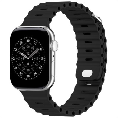 ACCEZZ  Bracelet Ocean pour Apple Watch 38/40/41/42 mm - Noir - Neuf
