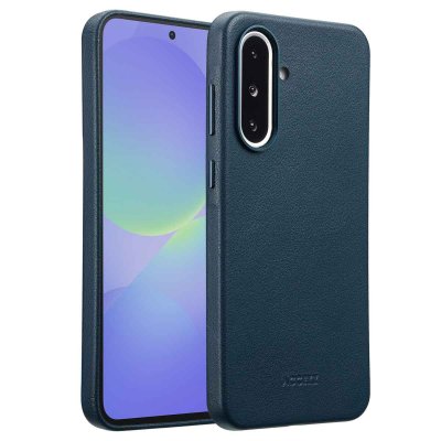 ACCEZZ  Coque arri&egrave;re en cuir avec MagSafe Samsung Galaxy A36 / A56 - Nightfall Blue