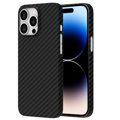 ACCEZZ  Coque Kevlar MagSafe pour Apple iPhone 14 Pro Max - Noir - Neuf