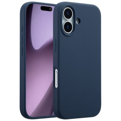 ACCEZZ  Coque Liquid Silicone avec MagSafe Apple iPhone 17 - Bleu fonc&eacute;