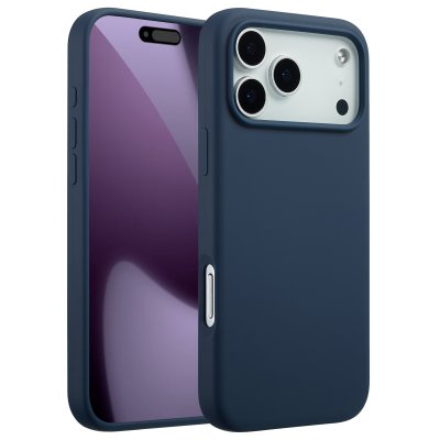 ACCEZZ  Coque Liquid Silicone avec MagSafe Apple iPhone 17 Pro Max - Bleu fonc&eacute;