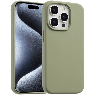 ACCEZZ  Coque Liquid Silicone avec MagSafe iPhone 15 Pro - Cooper Green