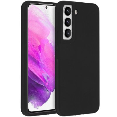 ACCEZZ  Coque Liquid Silicone pour Samsung Galaxy S22 - Noir - Neuf