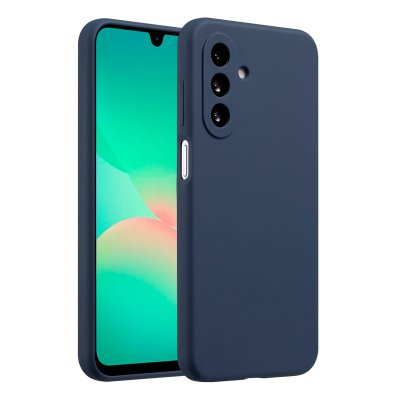 ACCEZZ  Coque Liquid Silicone Samsung Galaxy A26 - Bleu fonc&eacute;