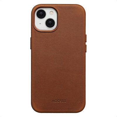ACCEZZ  Coque MagSafe en cuir vintage iPhone 14 - Tabacco Cognac