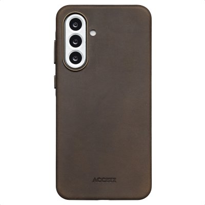 ACCEZZ  Coque MagSafe en cuir vintage Samsung Galaxy A56 - Rustic Brown