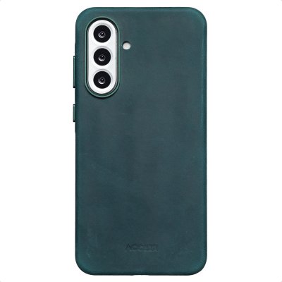 ACCEZZ  Coque MagSafe en cuir vintage Samsung Galaxy A56 - Smokey Green
