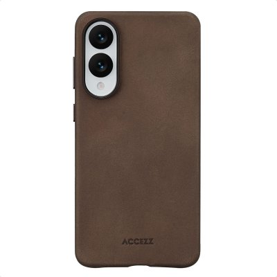 ACCEZZ  Coque MagSafe en cuir vintage Samsung Galaxy S25 Edge - Rustic Brown