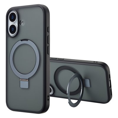 ACCEZZ  Coque Ring Stand avec MagSafe Apple iPhone 17 - Noir