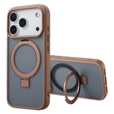 ACCEZZ  Coque Ring Stand avec MagSafe Apple iPhone 17 Pro - Marron