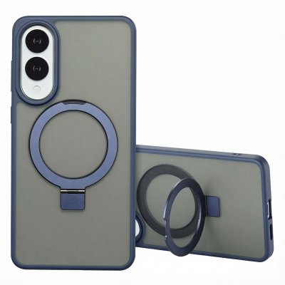 ACCEZZ  Coque Ring Stand avec MagSafe Samsung Galaxy S25 Edge - Blauw