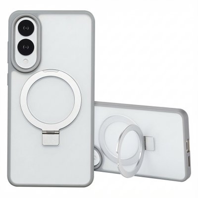 ACCEZZ  Coque Ring Stand avec MagSafe Samsung Galaxy S25 Edge - Gris