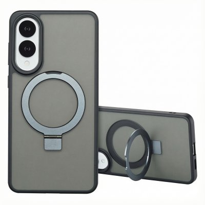 ACCEZZ  Coque Ring Stand avec MagSafe Samsung Galaxy S25 Edge - Noir