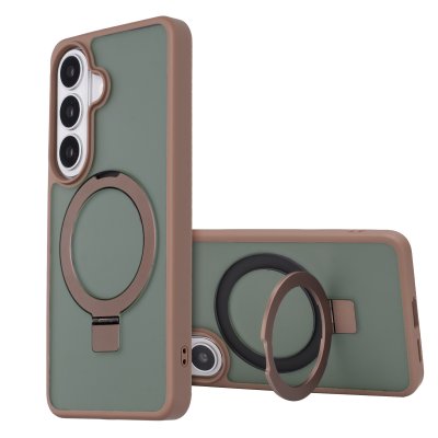 ACCEZZ  Coque Ring Stand avec MagSafe Samsung Galaxy S26 - Marron