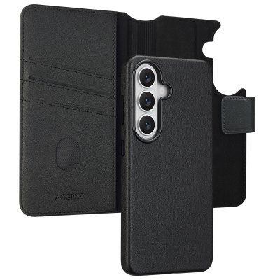 ACCEZZ  &Eacute;tui de t&eacute;lephone portefeuille en cuir 2-en-1 avec MagSafe Samsung Galaxy S26 - Onyx Black