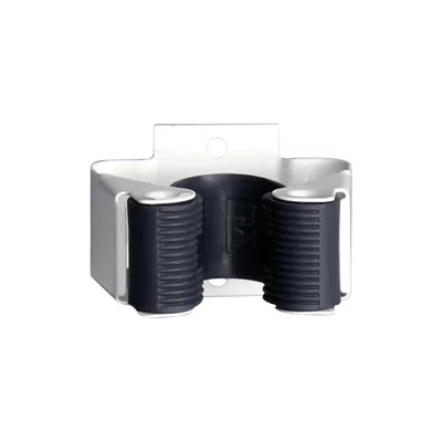 INOFIX Accroche Balai Adh&eacute;sif + Vis Blanc Simple Blister De 2