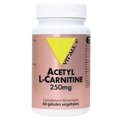 VIT ALL+ Acetyl L-carnitine 250mg 60 G&eacute;lules 250mg Vit'All+