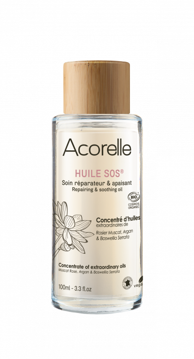 ACORELLE  - Huile BIO SOS - Soin r&eacute;parateur et apaisant - 100 ml