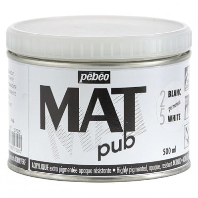 PEBEO Acrylique Mat Pub P&eacute;b&eacute;o 500 Ml - Blanc Permanent