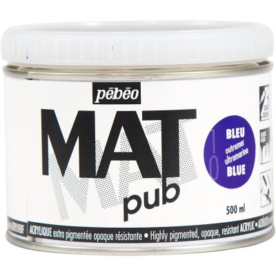 PEBEO Acrylique mat pub  500ml bleu outremer 