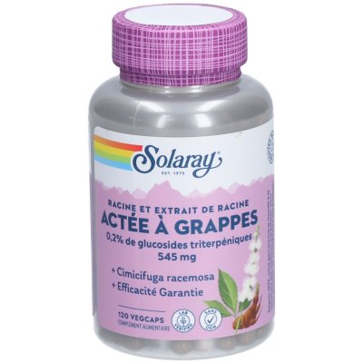 SOLARAY Actee a grappes noires 545 mg - 120 capsules