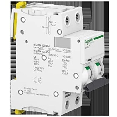 SCHNEIDER ELECTRIC Acti9, iC60N disjoncteur 2P 4A courbe c - A9F74204