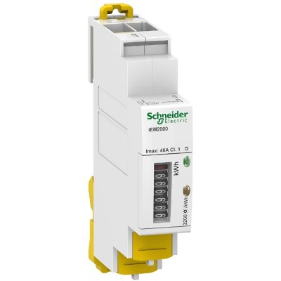 SCHNEIDER ELECTRIC Acti9 iEM - compteur d'&eacute;nergie mono - 40A - impulsions - MID