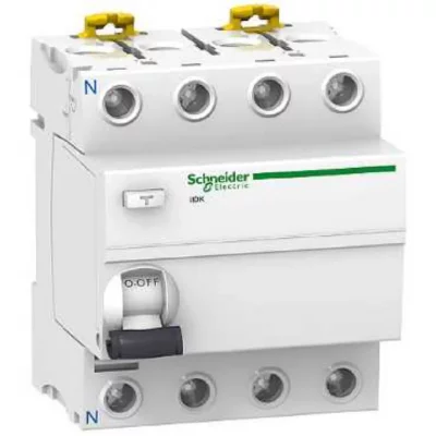 SCHNEIDER ELECTRIC Acti9 iidk, interrupteur diff&eacute;rentiel avec 4 p&ocirc;les, 25 amp&egrave;res, 30 milliamp&egrave;res type ac