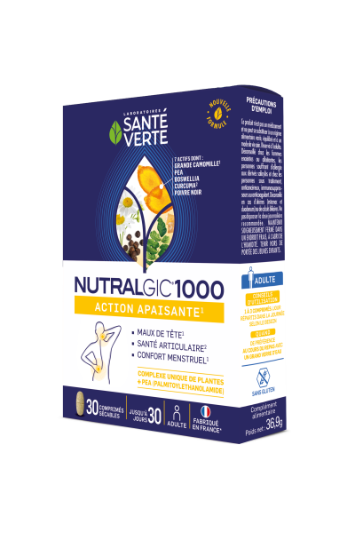SANTE VERTE Action Apaisante 30 comprim&eacute;s Nutralgic 1000 
