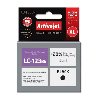 ACTIVEJET  Ab-123bn Ink Cartridge Noir