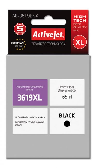 ACTIVEJET  AB-3619BNX cartouche d'encre Compatible Noir 1 pi&egrave;ce(s)