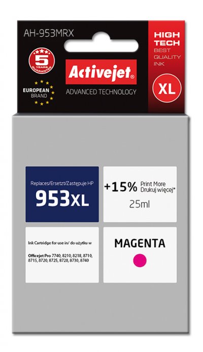 ACTIVEJET  Ah-953mrx Ink Cartridge Violet